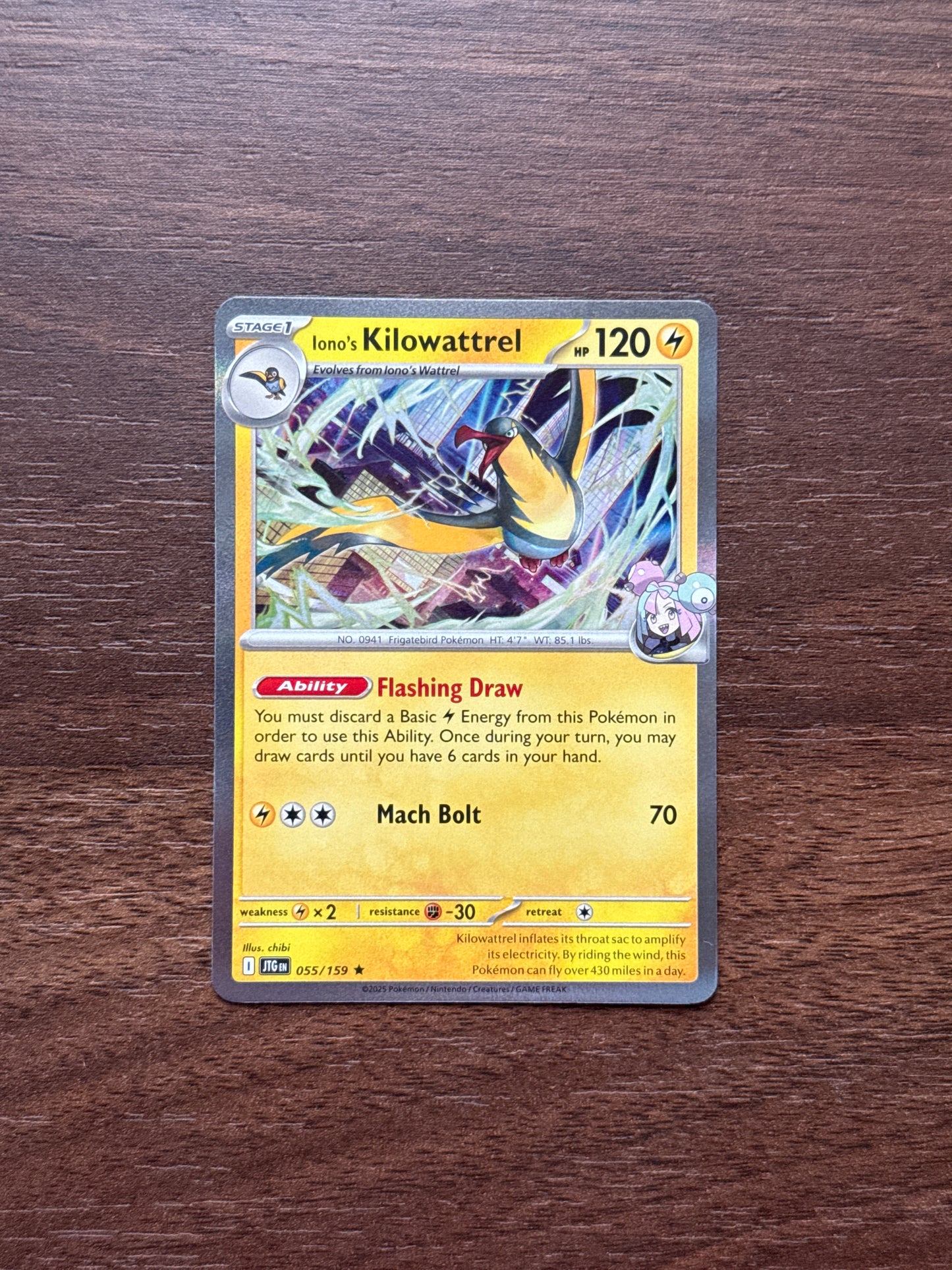 055/159 | Iono's Kilowattrel Holo | Journey Together