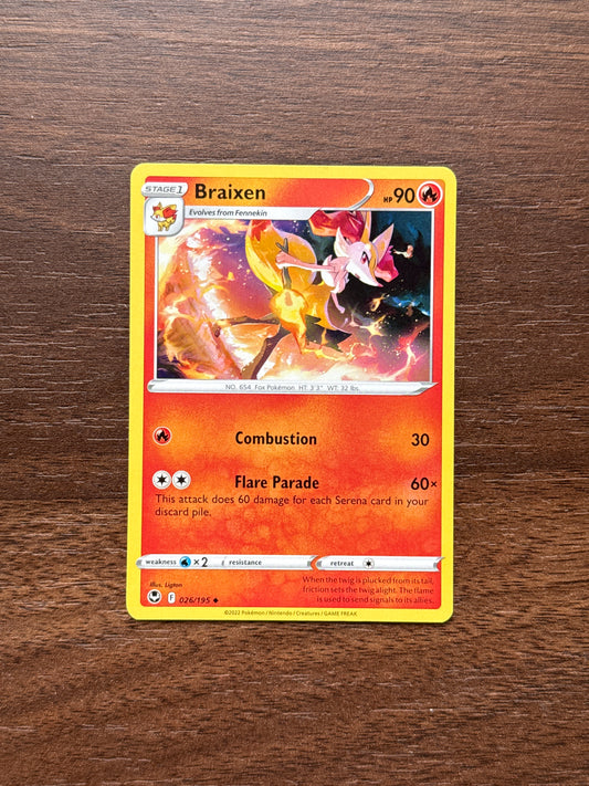 026/195 | Braixen Common | Silver Tempest