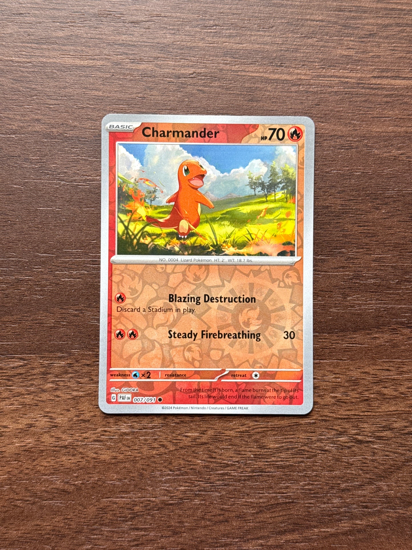 007/091 | Charmander Rev Holo | Paldean Fates