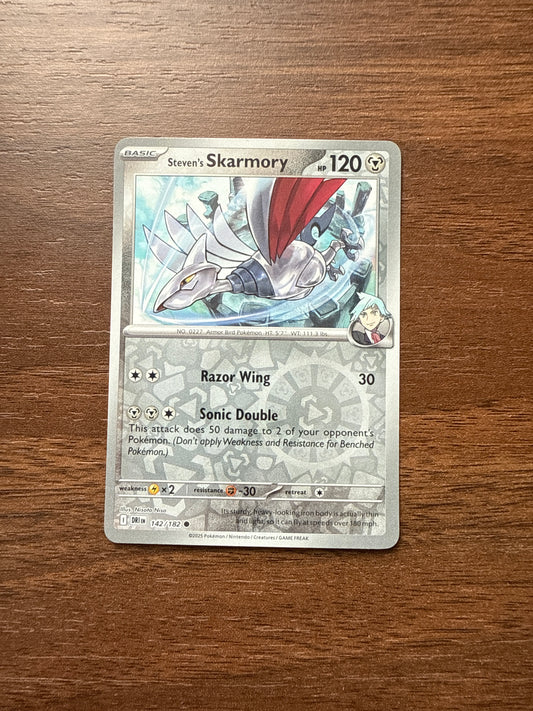 142/182 | Steven’s Skarmory Rev Holo | Destined Rivals