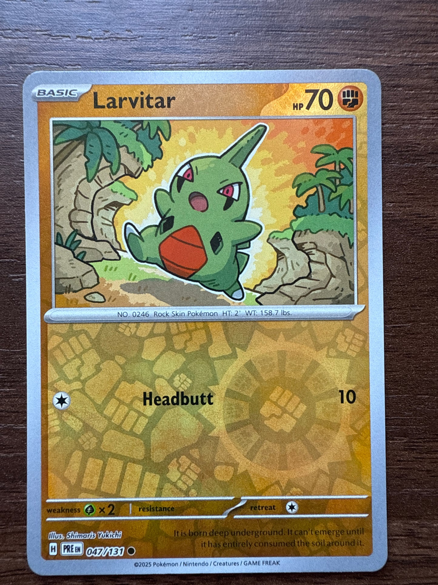 Larvitar Rev Holo | Prismatic Evolutions | 047/131