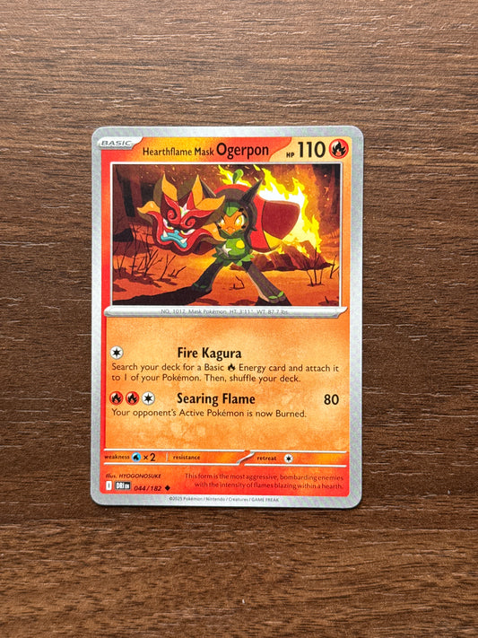 044/182 | Hearthflame Mask Ogerpon Common | Destined Rivals