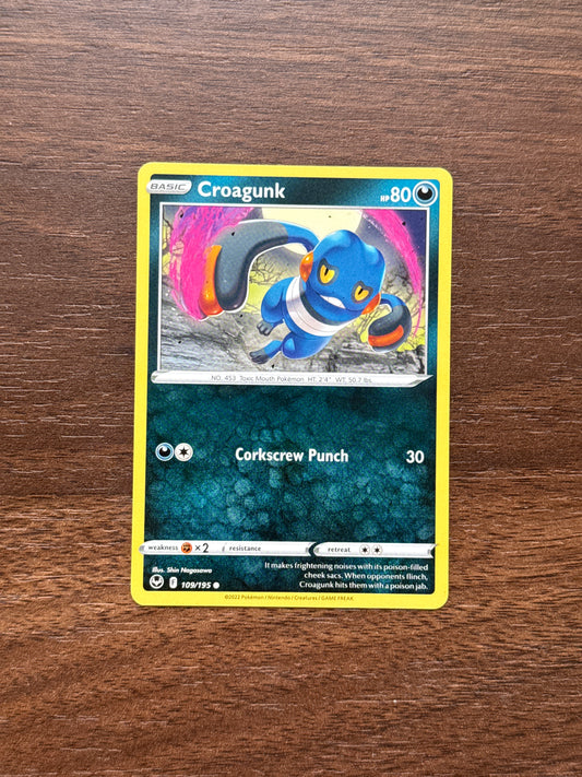 109/195 | Croagunk Common | Silver Tempest
