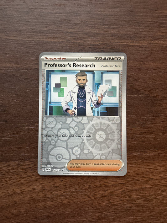 190/198 | Professor's Research - Professor Turo Rev Holo | Scarlet & Violet Base