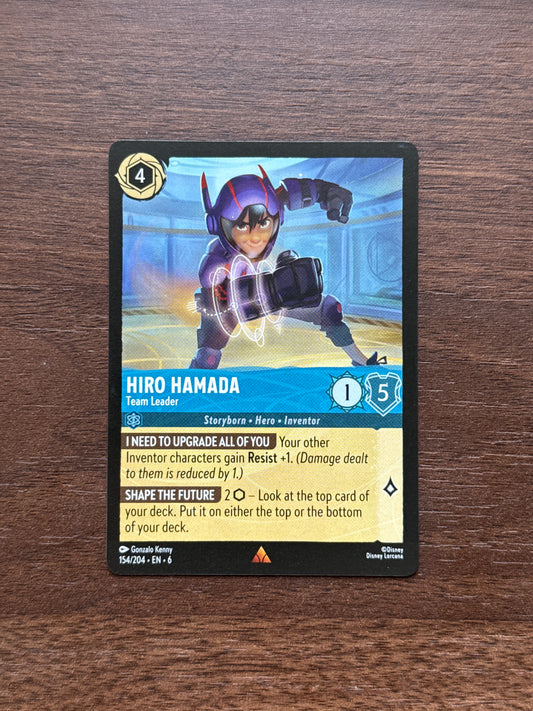 154/204 | Hiro Hamada Rare Card | Azurite Sea