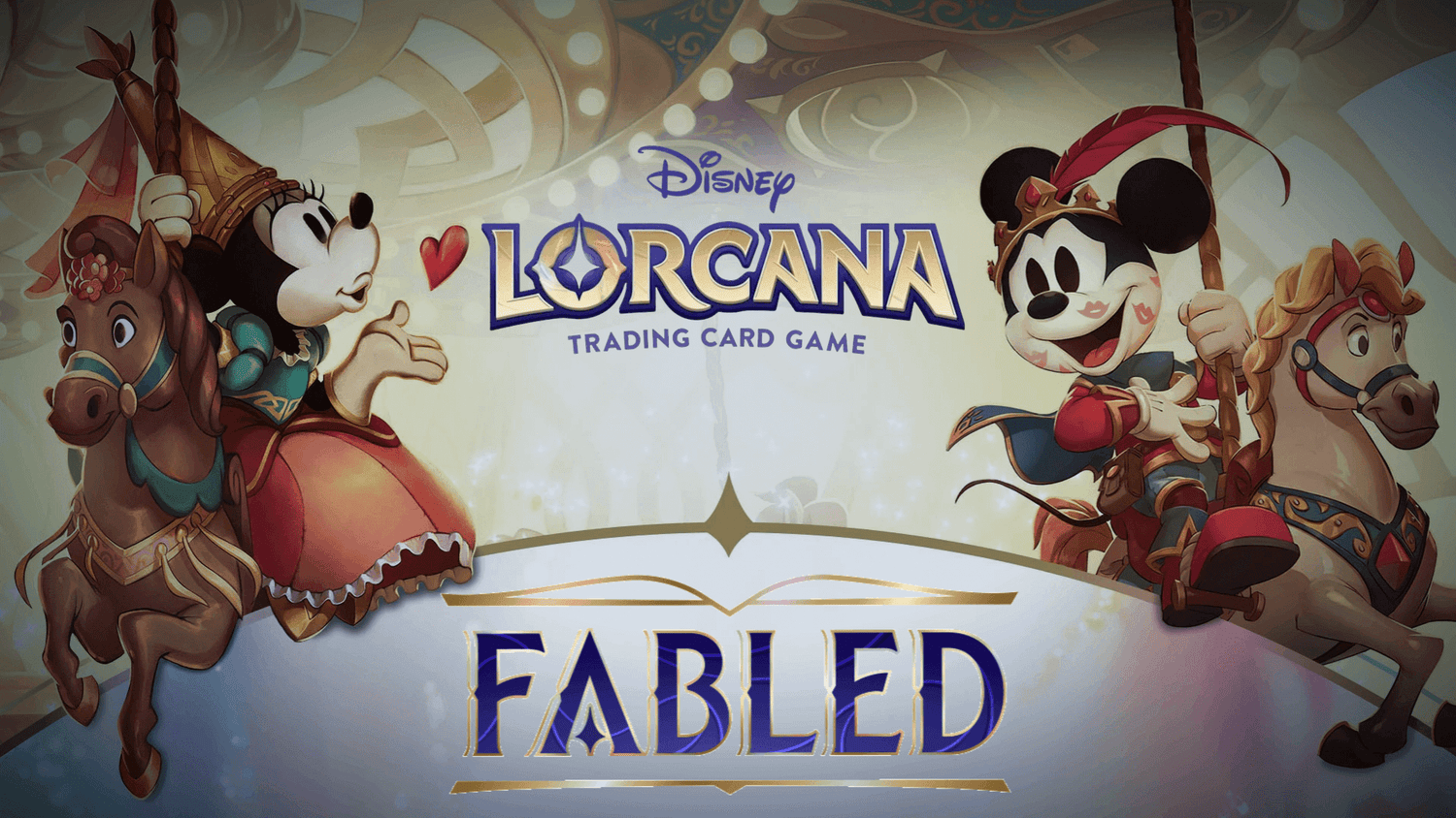 Disney Lorcana Fabled (Set 9) Header Image Featuring Mickey Mouse & Minnie Mouse
